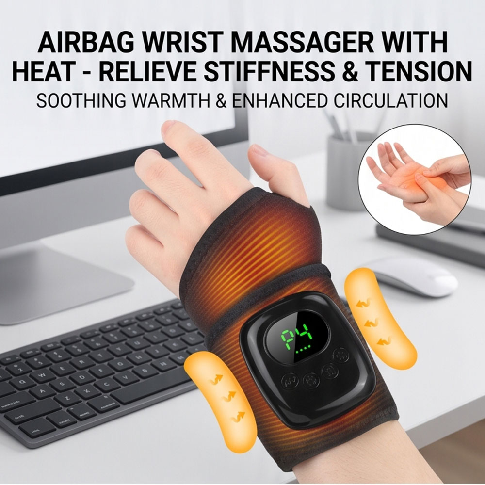 Wrist Wraps - Tragbares, kabelloses Handgelenk-Massagegerät mit Luftkompression, 4
