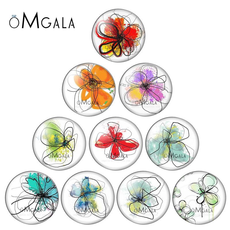 Chalk Bag - Mix Farbe Kunst Zeichnung Blumen 12mm/14mm/16mm/18mm/20mm/25mm/30mm