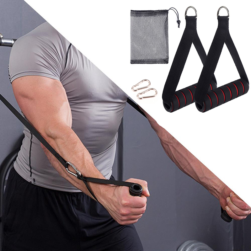 Gymnastic Ring - Hochleistungs-Kabelzuggriff mit Haken und D-Ring, Metall-Fitnessgriffe