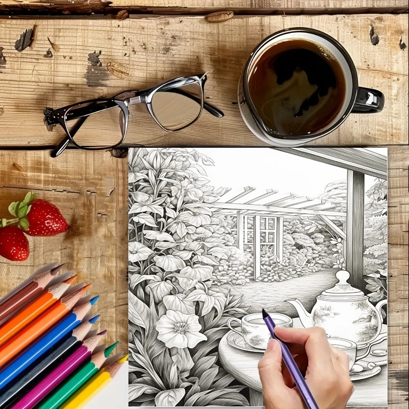 Malbuch „Tea In The Gardens“ f – Chalk Bag Bewertung und Preis